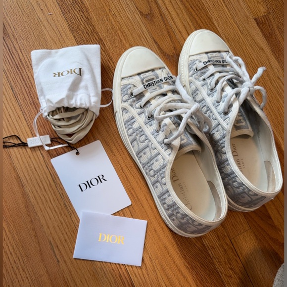 Dior Gray and White Sneakers - Picture 1 of 10